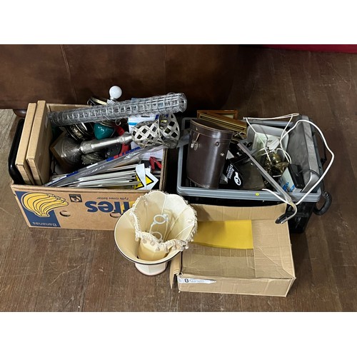 425 - selection of misc to include work safety signs, candle holder etc.