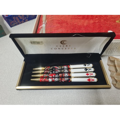 466 - selection of items to include paints , pens & fan etc