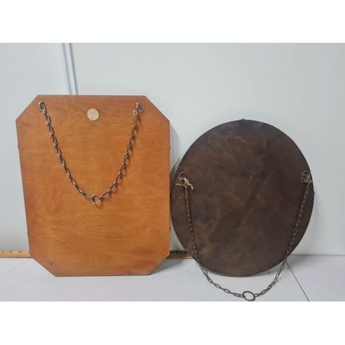468 - 2 vintage portrait mirrors