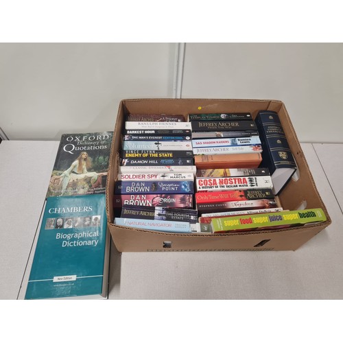 477 - box of books to include Jeffery archer etc