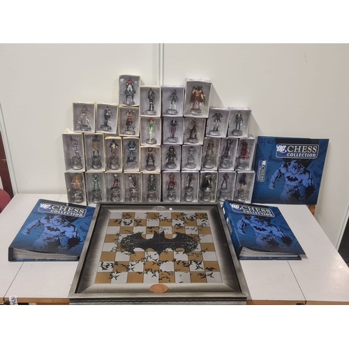 67 - Eaglemoss DC Batman v Joker 32 piece chess collection with 32 collector magazines in folders all in ... 