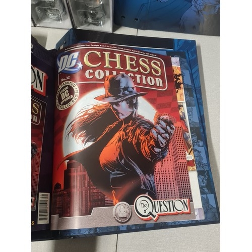 67 - Eaglemoss DC Batman v Joker 32 piece chess collection with 32 collector magazines in folders all in ... 