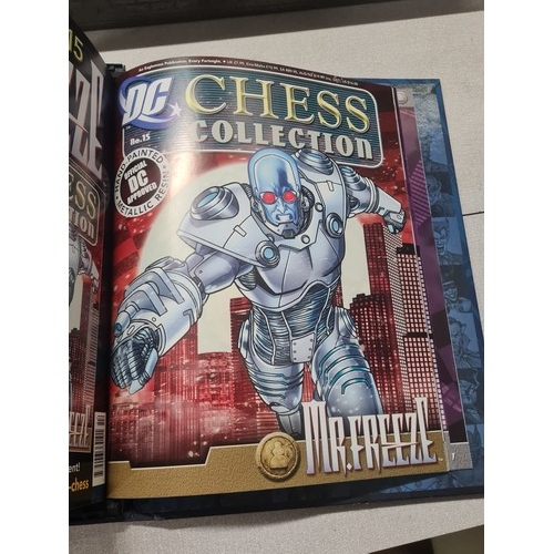67 - Eaglemoss DC Batman v Joker 32 piece chess collection with 32 collector magazines in folders all in ... 