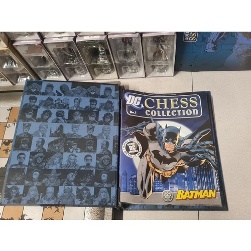 67 - Eaglemoss DC Batman v Joker 32 piece chess collection with 32 collector magazines in folders all in ... 