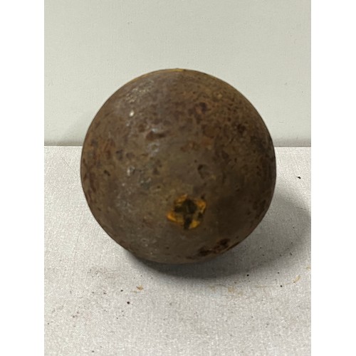 74 - Genuine solid shot cast Cannonball 15cm h x 15cm w, 26.5lbs