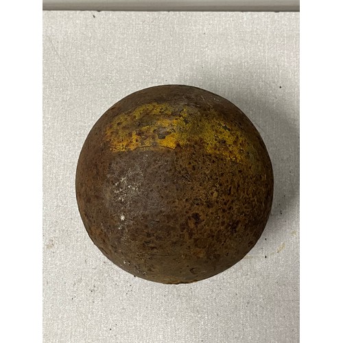 74 - Genuine solid shot cast Cannonball 15cm h x 15cm w, 26.5lbs