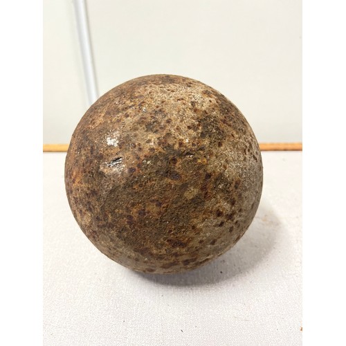 75 - Genuine solid shot cast Cannonball 16cm h x 16cm w 33lbs