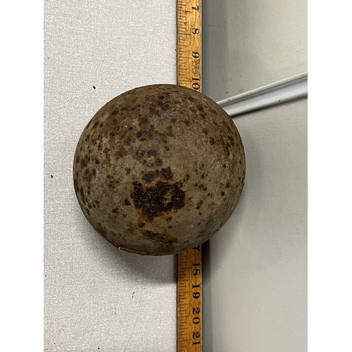 75 - Genuine solid shot cast Cannonball 16cm h x 16cm w 33lbs