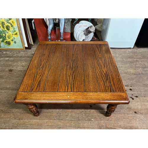 118 - Solid wood square coffee table.