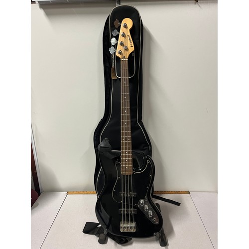 102 - Vintage Westfield electric bass guitar & soft case.