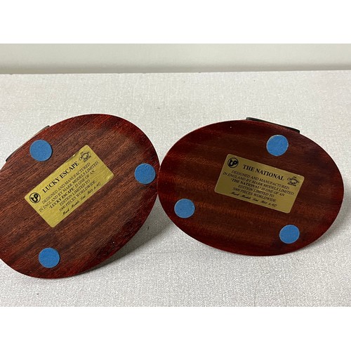 29 - the national & lucky escape metal models on wooden bases