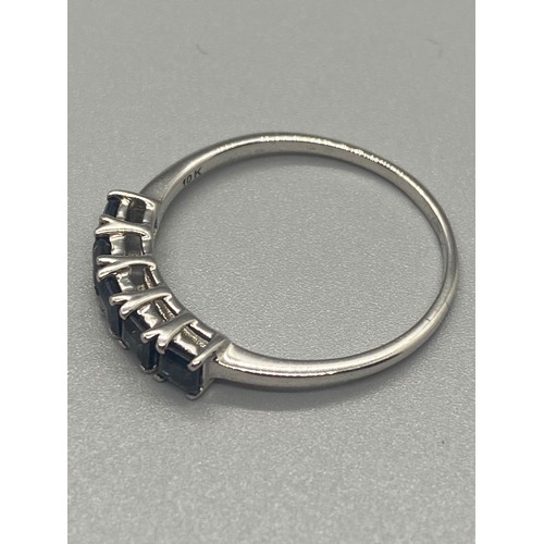 52 - 10ct gold ring with 5 blue stones 
1.7g