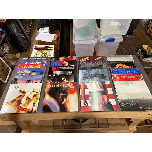 76 - selection of records to include bon jovi, billy idol, bruce springsteen etc