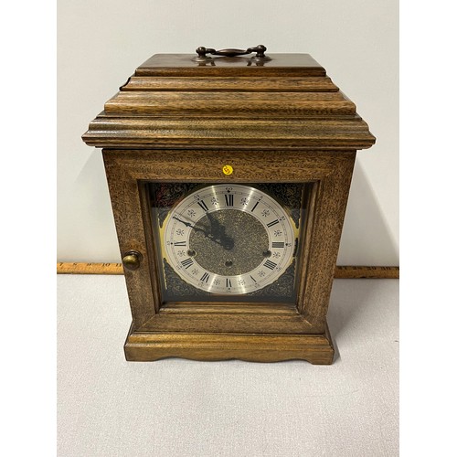 7 - old FHS German floating balance Westminster chiming mantle clock
37cm h