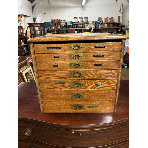 8 - antique oak 7 drawer cutlery chest (needs handles)
48cm x 48cm