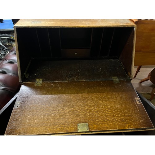 19 - vintage oak writing bureau with 6 drawers
100cm x 77cm