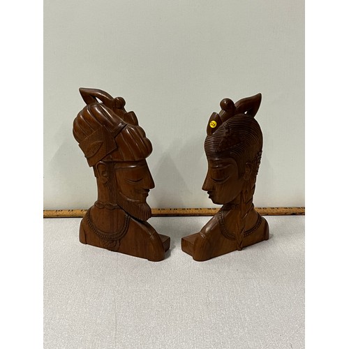 56 - A large pair of carved tribal figures
27cm h