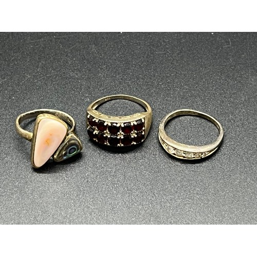 66 - 3 hallmarked silver rings