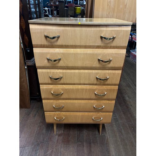 162 - Retro 6 drawer chest
114cm h