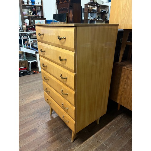 162 - Retro 6 drawer chest
114cm h