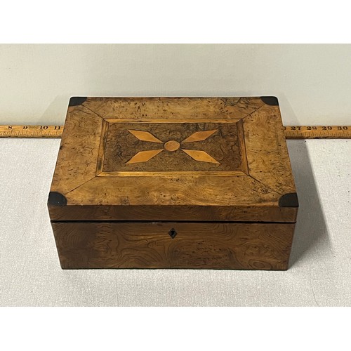 167 - Inlaid jewellery box.