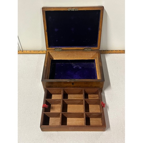 167 - Inlaid jewellery box.