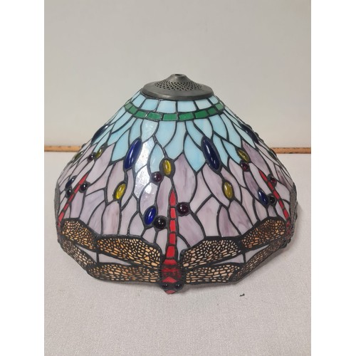 16 - large dragonfly tiffany style pendant light shade
42cm diameter
21cm h