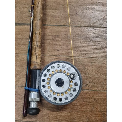 29 - hardy viscount 140 fly fishing reel with dickson & son edinburgh 9foot 7