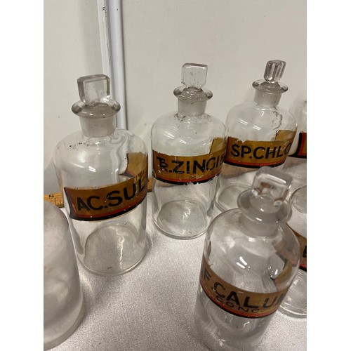 46 - selection of vintage apothecary/chemist bottles