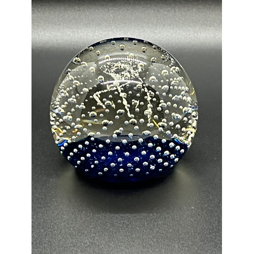 142 - caithness glass paparweight stamped polka