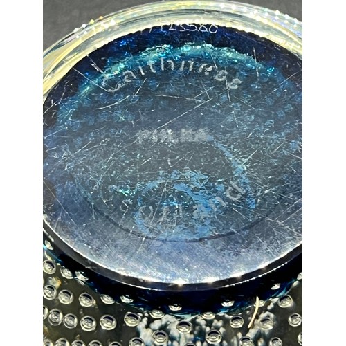 142 - caithness glass paparweight stamped polka