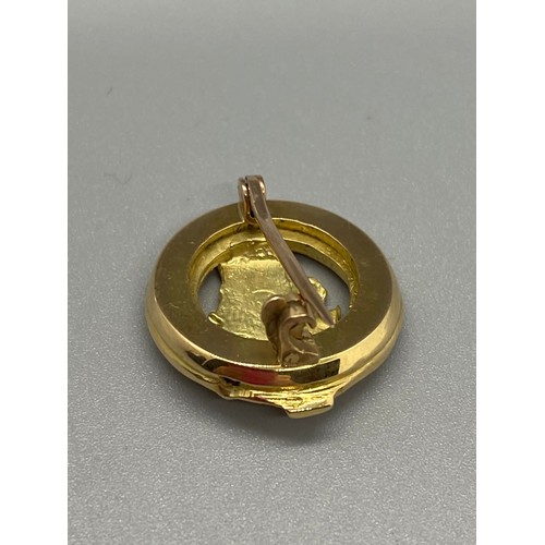 41 - 18ct gold clan brooch 7.29grams (testing 18ct)