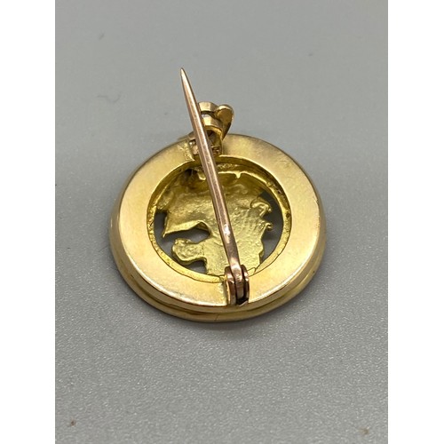 41 - 18ct gold clan brooch 7.29grams (testing 18ct)