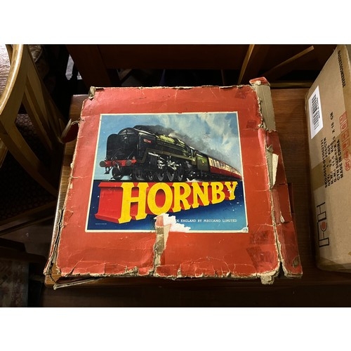 54 - vintage hornby clockwork goods train set no.30 in original box (distressed)