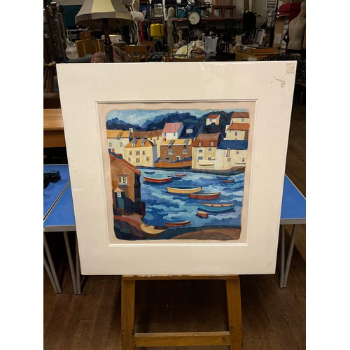 150A - Original signed painting 'Harbour view' by Amy Chapman, mounted
63cm x x 64cm