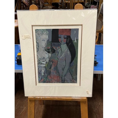 225A - Original mounted signed painting 'Three Ladies' by Roeder
44cm x 54cm