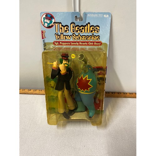 10 - Sealed Mcfarlane toys The Beatles Yellow submarine Paul & the sucking monster.