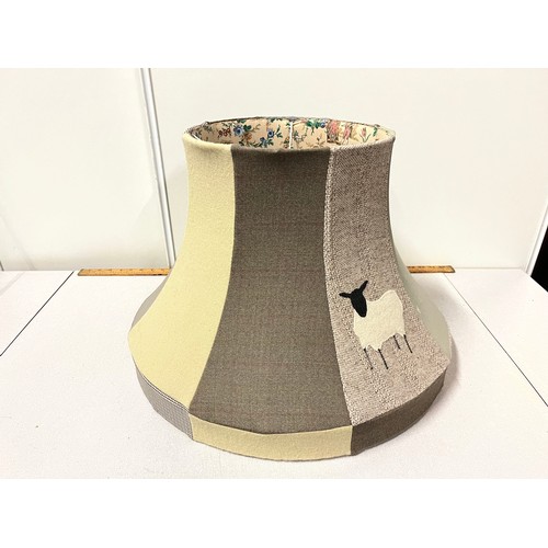 117 - Vintage patchwork light shade with sheep design.