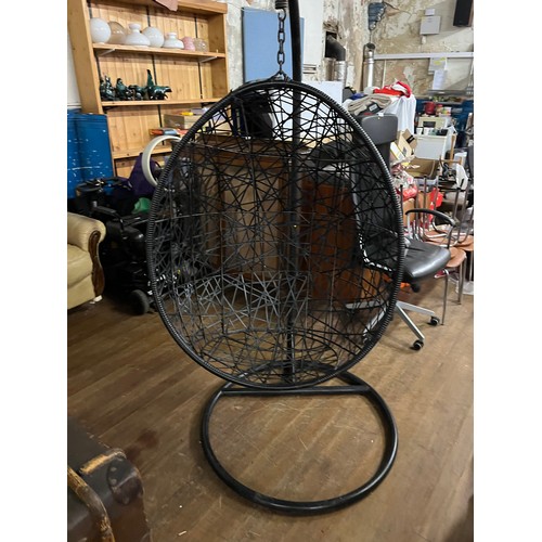 202 - Large swing egg chair & frame.