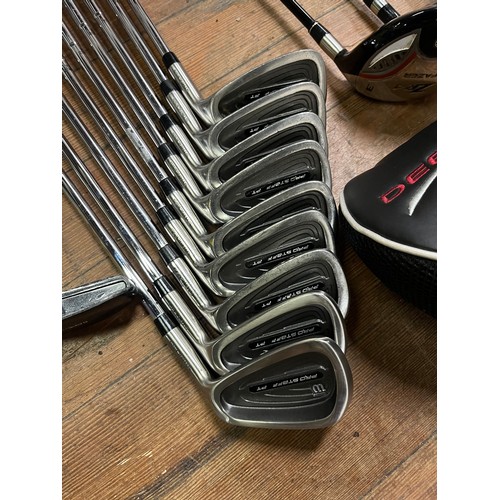 214 - Full Set of Wilson prostaff gold clubs to include 3 drivers.