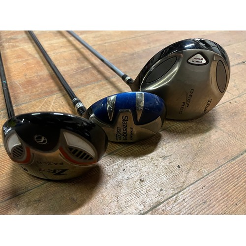 214 - Full Set of Wilson prostaff gold clubs to include 3 drivers.