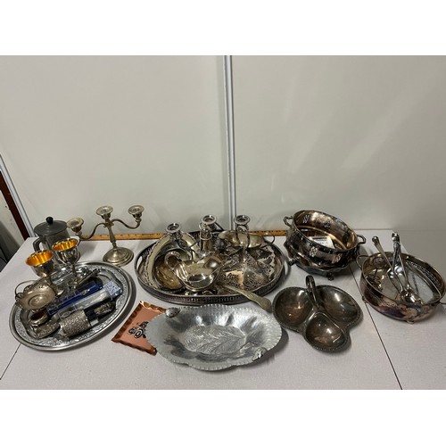 348 - Large selection of EP ware to include trays & candelabra etc