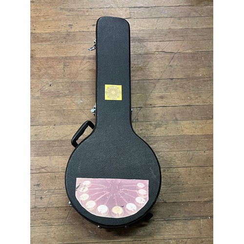 241 - Decorative Banjo with hard case.