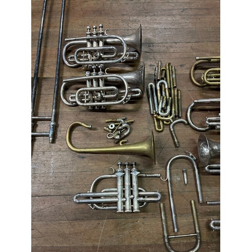 242 - Selection of brass section part instruments to include trumpet, Boosey & Hawkes etc.