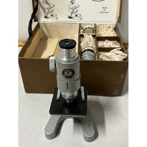 248 - Vintage microscope 'The Minimike' with original box.