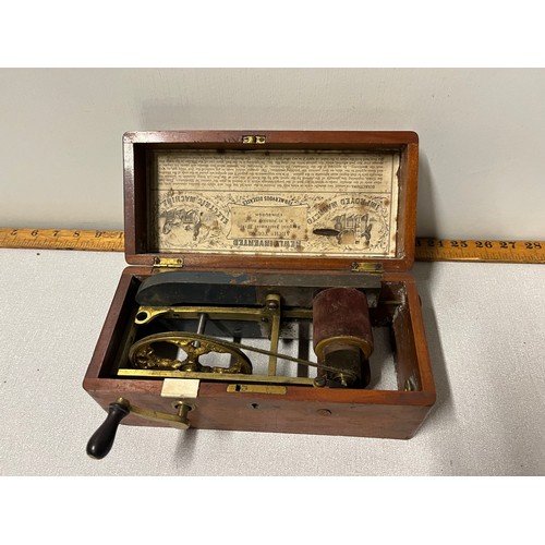 25 - Antique Magneto electro therapy machine for nervous diseases by Arch Young Edinburgh.