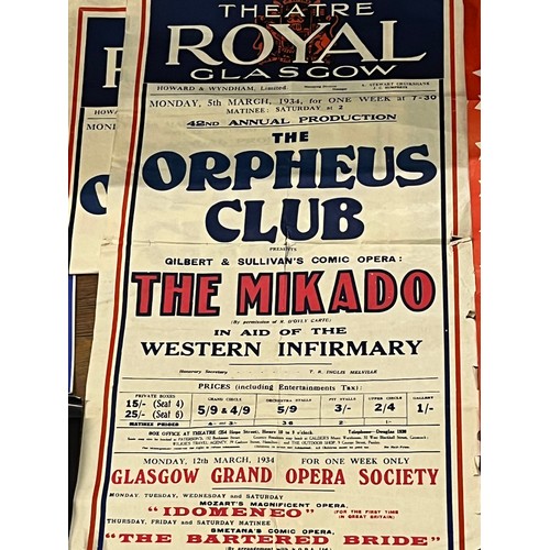 31 - Large collection of Vintage theatre empheria mostly from The Orpheus club to include posters, progra... 