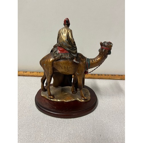 33 - Austrian cold painted spelter metal  'The carpet seller' figure.