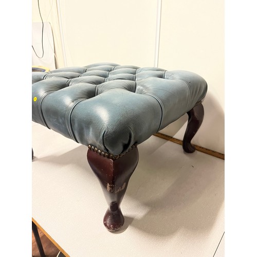 34 - Vintage Chesterfield Queen Anne footstool