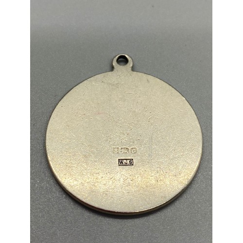 178 - large silver hallmarked st christopher pendant